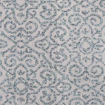 Υφασμα επιπλώσεως es.εκρου γαλαζιο aramil