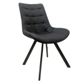 Karekla Trapezarias Metalliki 4tmx Marita Black ufasma 54X57X89ek.