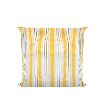 Πουφ Μαξιλάρα Χρώματος White&Yellow Pattern